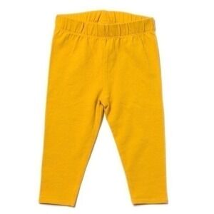 Little Green Radicals Gold Organic Cotton Elastic Waist Leggings Size 5-6Y